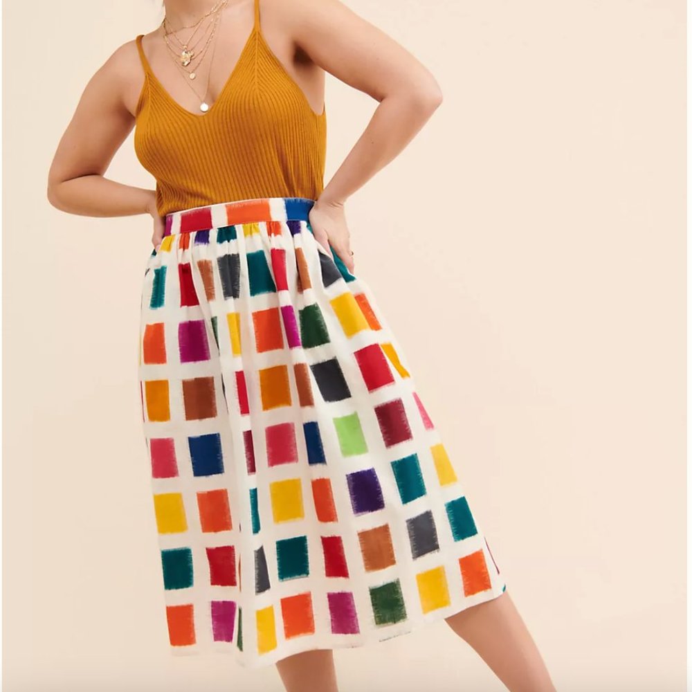 Corey Lynn Calter Elina Color Swatch Midi Skirt